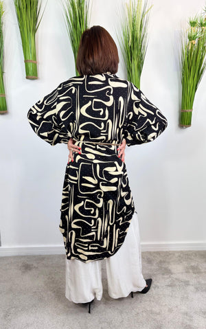 Roslin Top in Black and beige