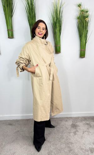 Kitty trench coat in stone