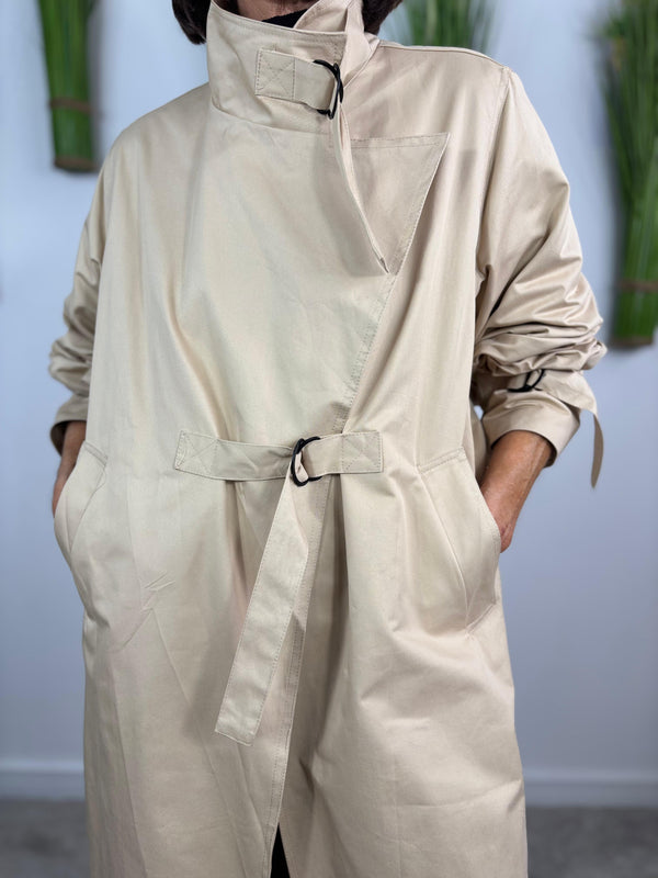 Kitty trench coat in stone