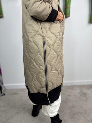 Alexandra long coat in mocha