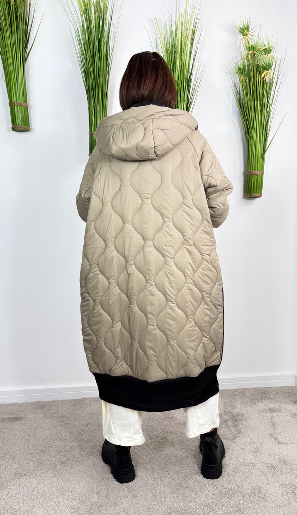 Alexandra long coat in mocha