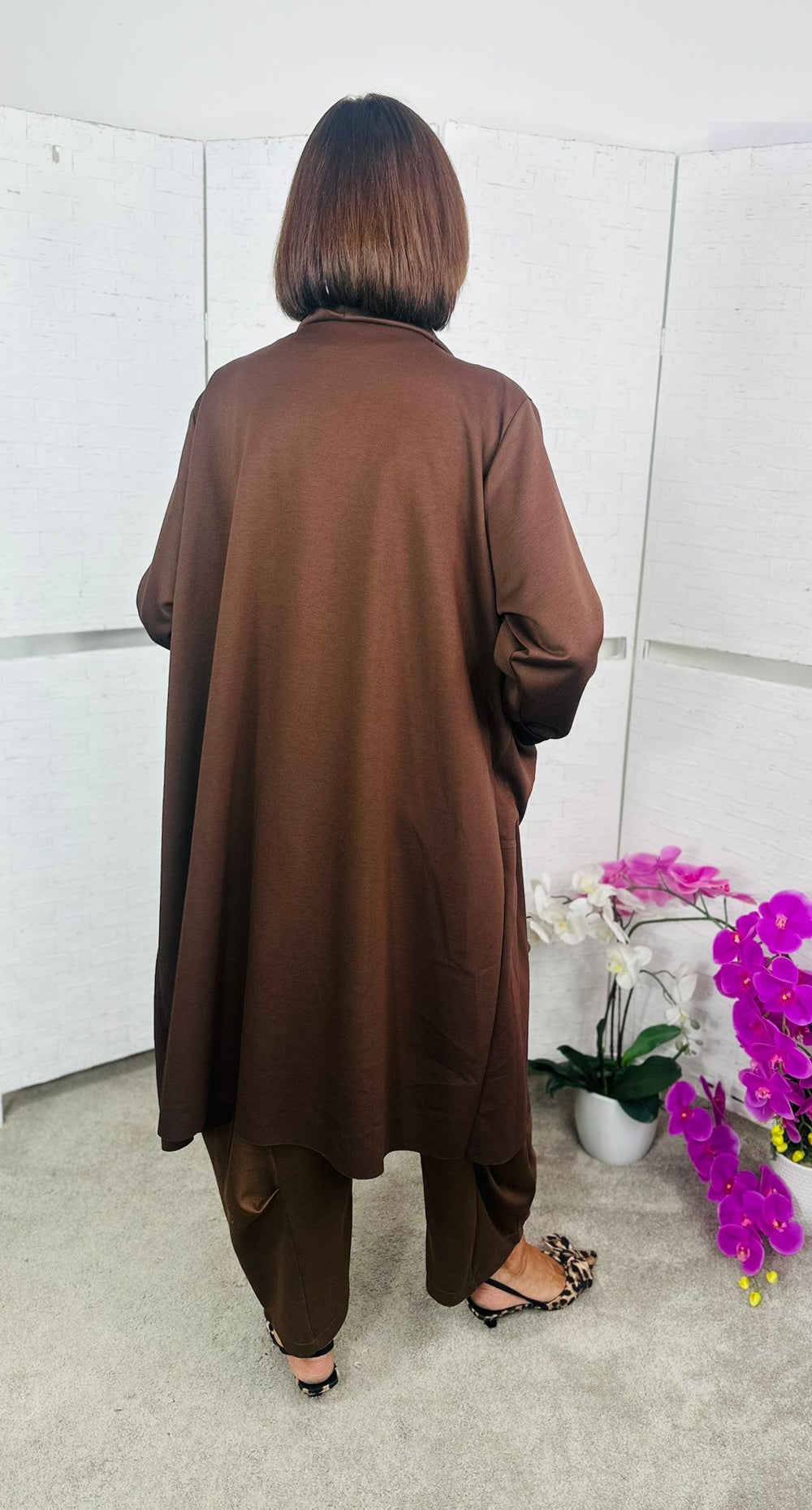 Kenedy waterfall jacket in chocolate