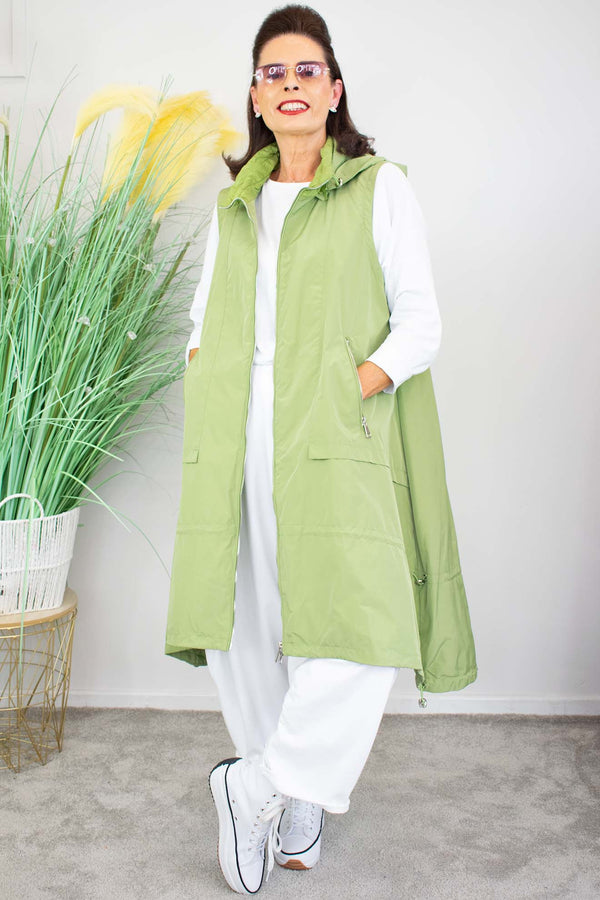 Regina Luxury Gilet in  Green