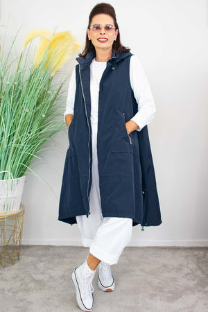 Regina Luxury Gilet in Fresh navy