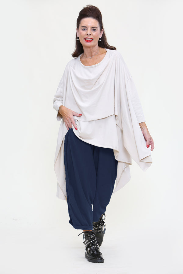 Lilly Cord Balloon Trouser In Navy