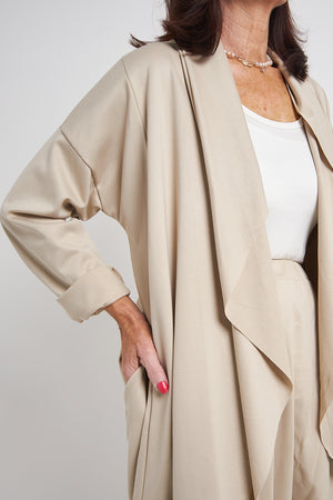 Venice Collection Basic Vest In Warm Beige