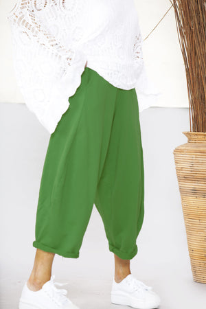 Lilly Green Balloon Jogger in Olive Green