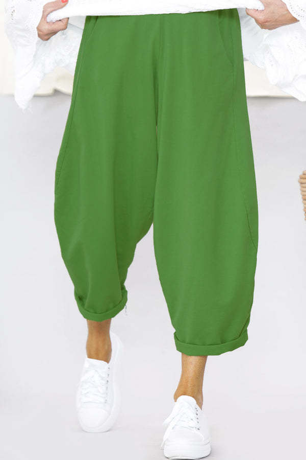 Lilly Green Balloon Jogger in Olive Green