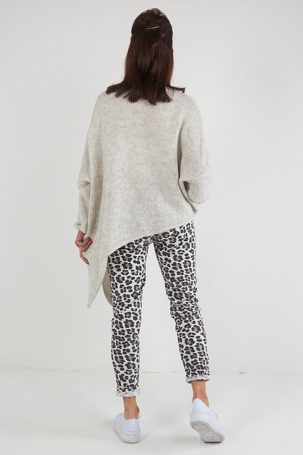 Leopard Print Magic trousers  in  mocha