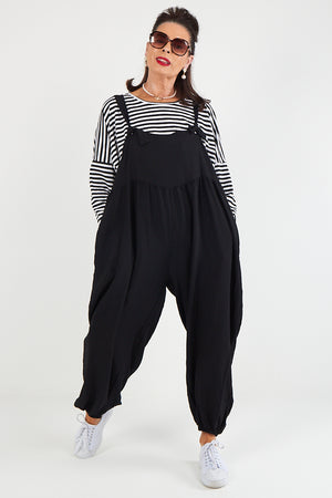 Vannesa Striped Top In Black