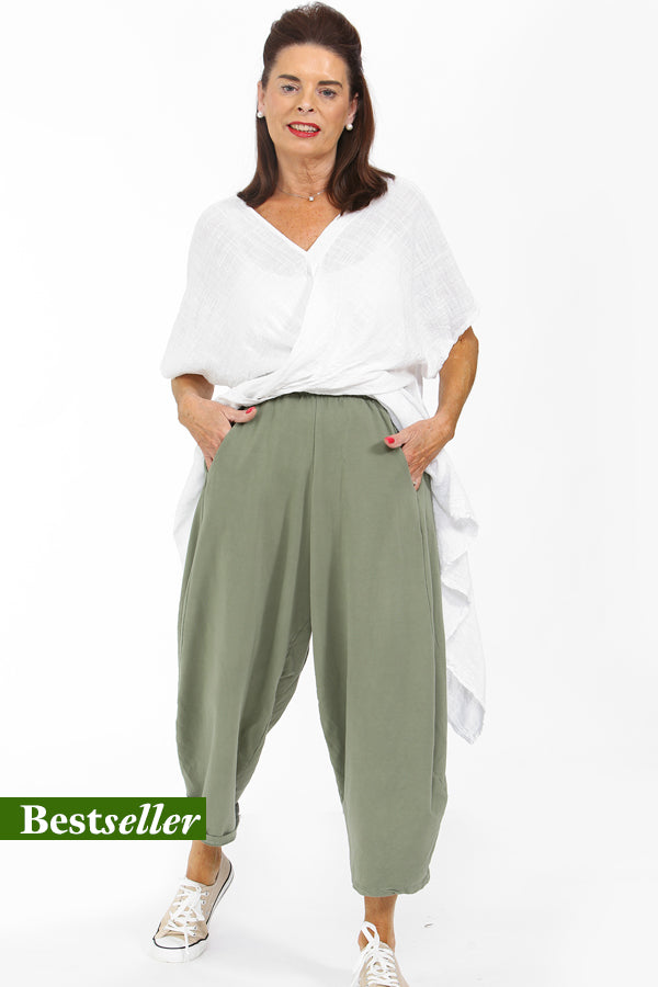 Lilly  Balloon Jogger in light sage