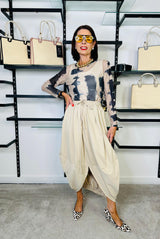 Lana Cacoon Skirt In Stone