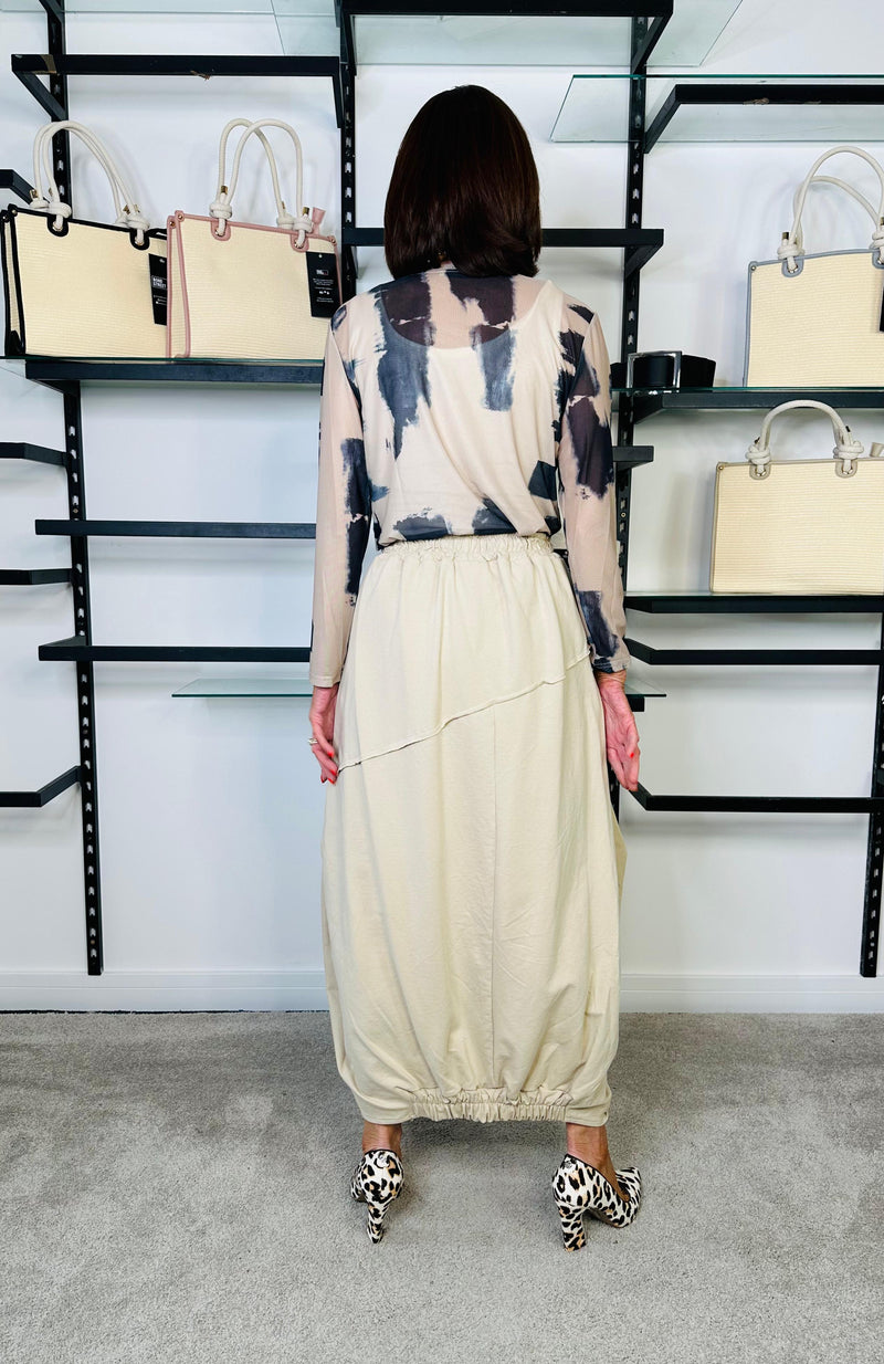 Lana Cacoon Skirt In Stone