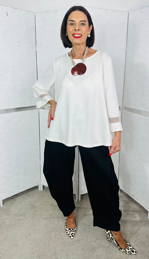 Lulu top in ecru