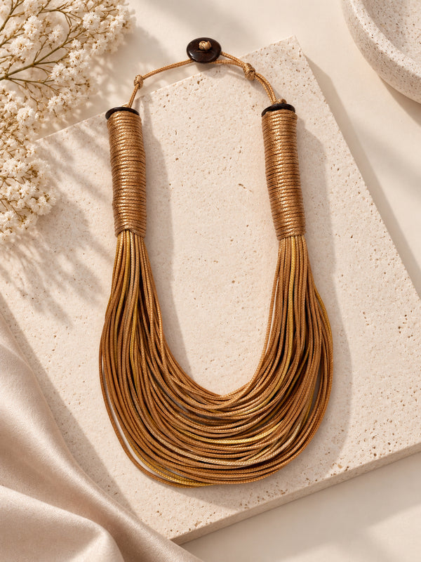 Mila Layered Statement Necklace in gold