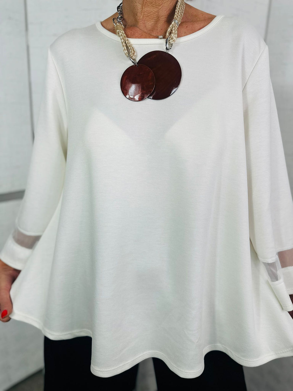 Lulu top in ecru