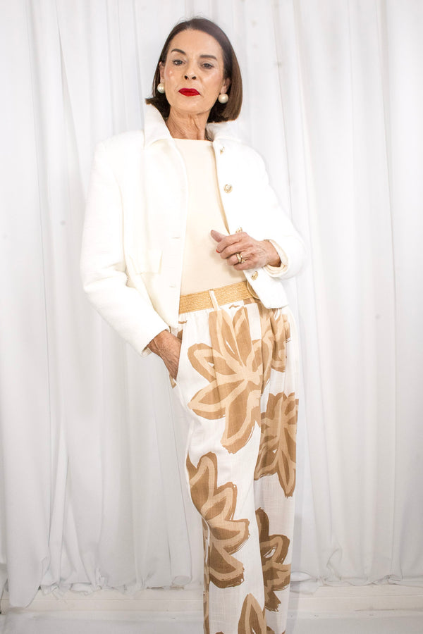 Santa ponsa trousers in beige - PRE ORDER ARRIVAL DATE 27TH MAY