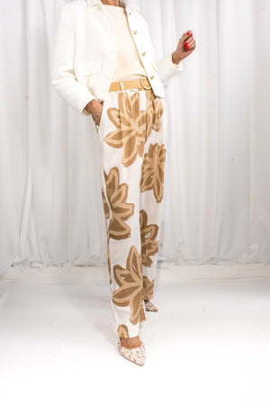 Santa ponsa trousers in beige - PRE ORDER ARRIVAL DATE 27TH MAY