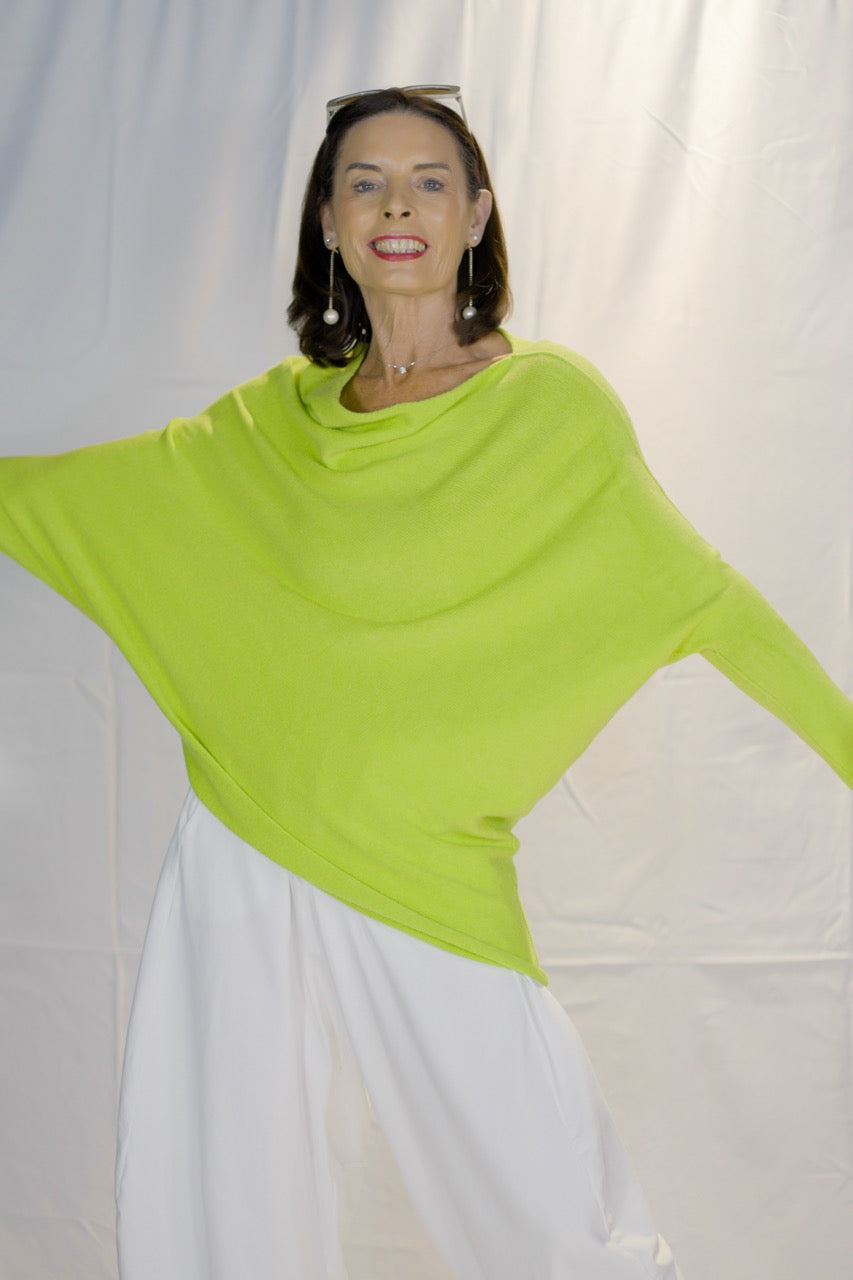 Carnival knitwear top in Lime