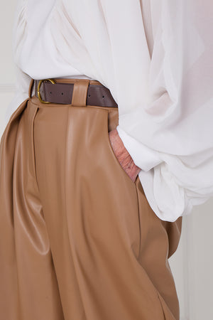 madison PU trousers in camel
