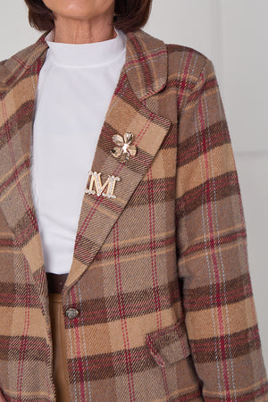 Madison Jacket in camel and chocolate