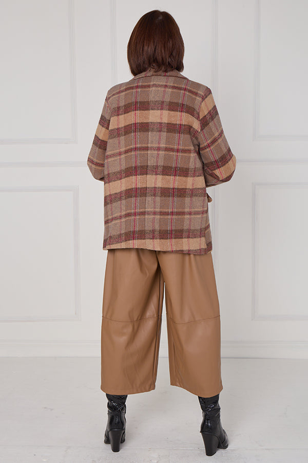 Madison Jacket in camel and chocolate