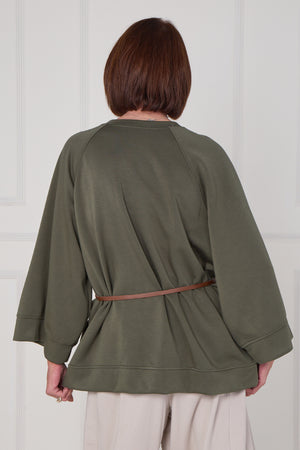 Dora oplay flower top in sage green