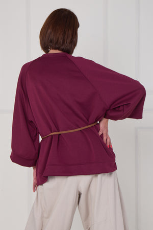 Dora oplay flower top in mulberry