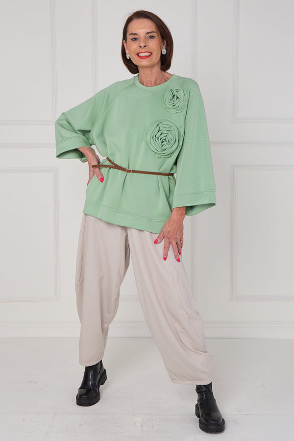 Dora oplay flower top in lime