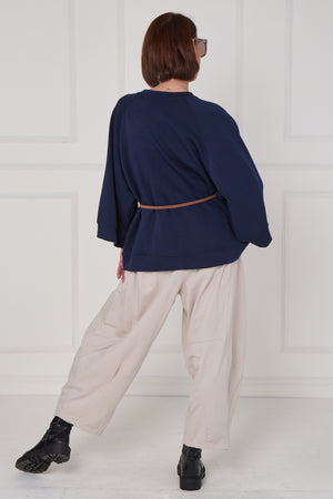 Dora oplay flower top in navy