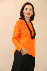 Sarah super soft slouch knit in orange