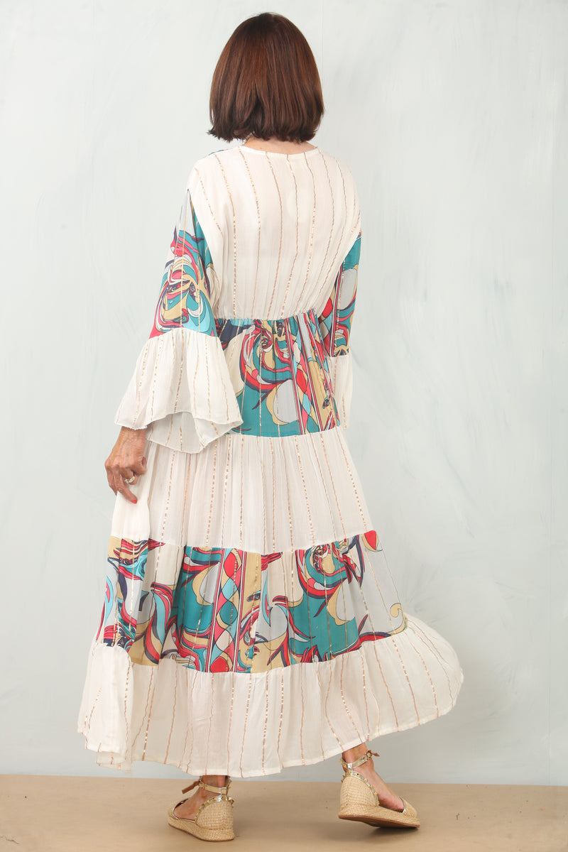 Gabriela Boho Dress in Red