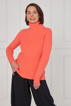 Margo polar neck in burnt orange