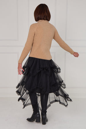 Hattie tulle skirt in black