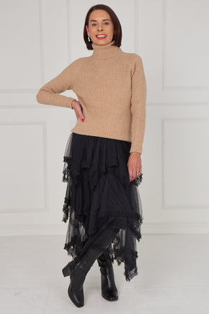 Hattie tulle skirt in black