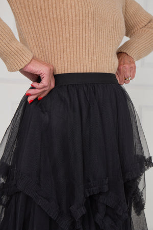 Hattie tulle skirt in black
