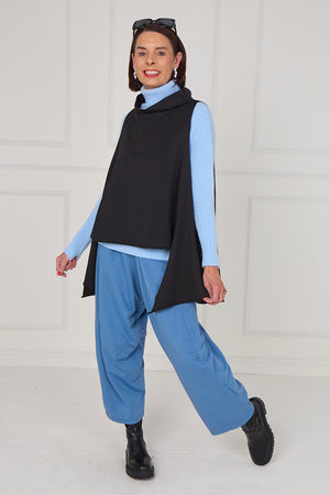 Margo waterfall tank top in black