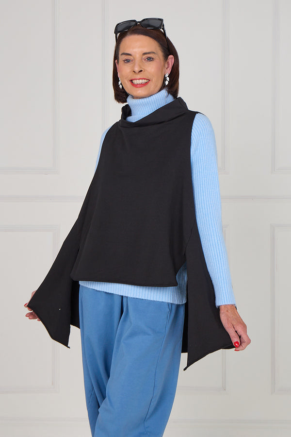 Margo waterfall tank top in black