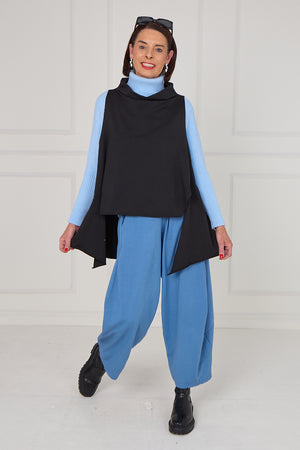 Margo waterfall tank top in black