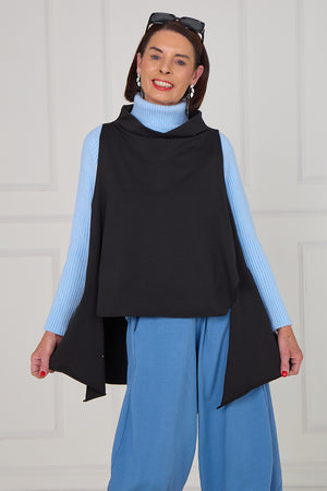 Margo waterfall tank top in black