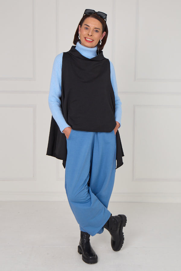 Margo waterfall tank top in black