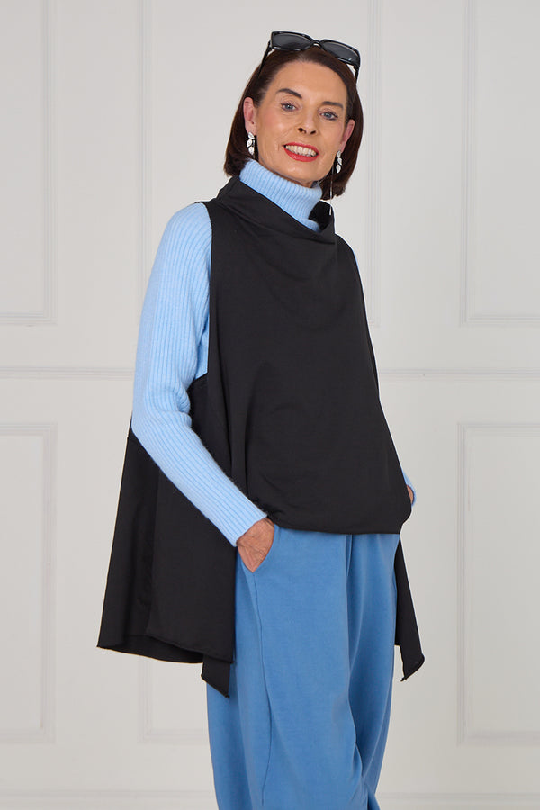 Margo waterfall tank top in black