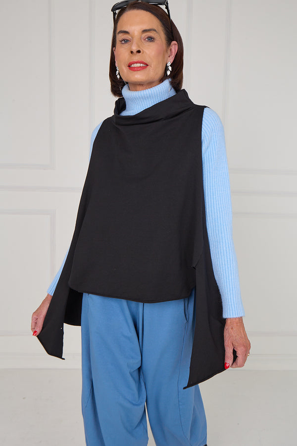 Margo waterfall tank top in black