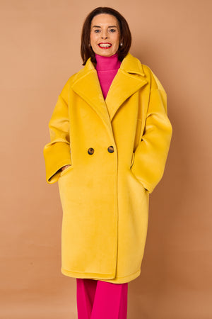 Alberto three quarter coat in Yellow Sorbet - PRE ORDER 24TH OCTOBER DISPATCH DAY