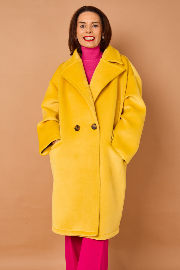 Alberto three quarter coat in Yellow Sorbet - PRE ORDER 24TH OCTOBER DISPATCH DAY