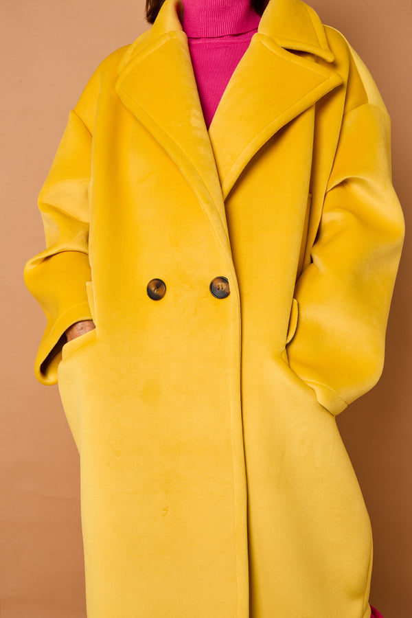 Alberto three quarter coat in Yellow Sorbet - PRE ORDER 24TH OCTOBER DISPATCH DAY