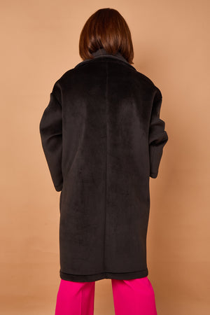 Alberto three quarter coat in Black - PRE ORDER 24TH OCTOBER DISPATCH DAY