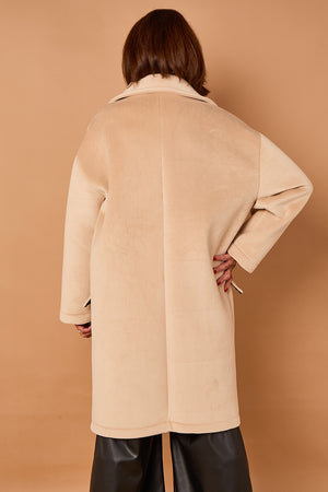 Alberto three quarter coat in stone - PRE ORDER 24TH OCTOBER DISPATCH DAY