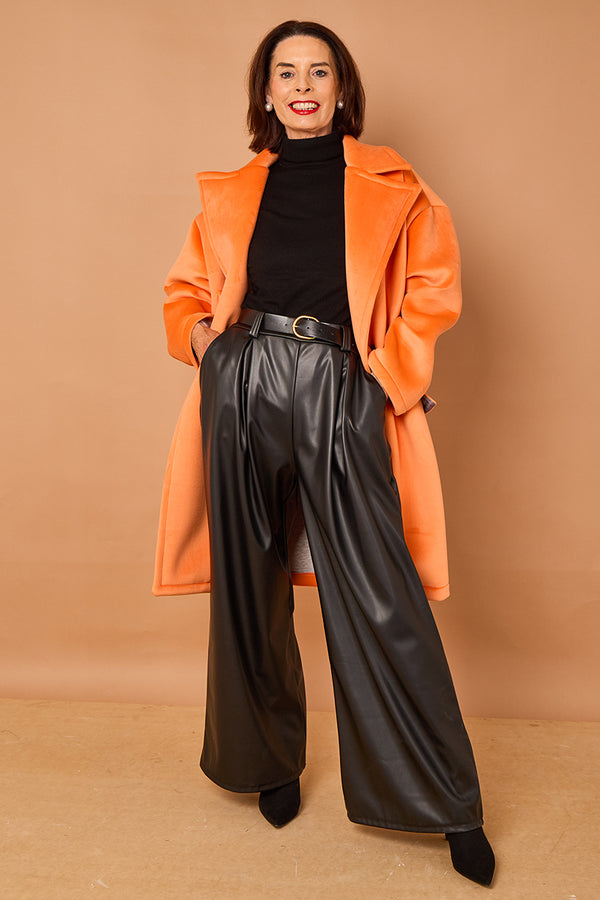 Alberto three quarter coat in orange - PRE ORDER 24TH OCTOBER DISPATCH DAY