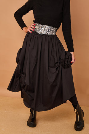 Margo waterfall skirt in Black